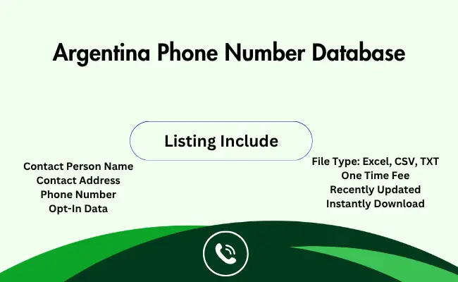 Argentina phone number database