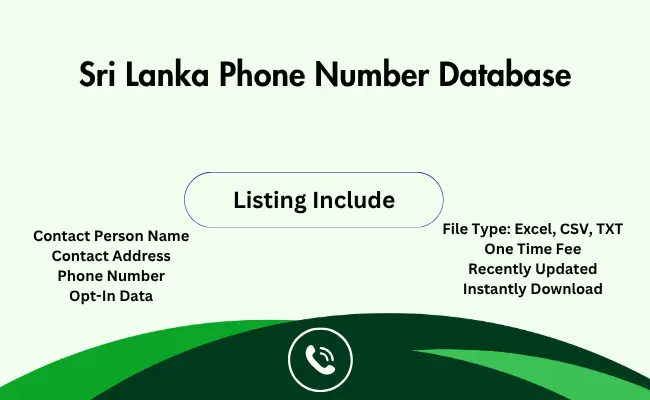 Sri Lanka phone number database