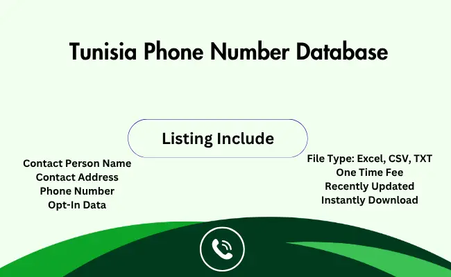 Tunisia phone number database
